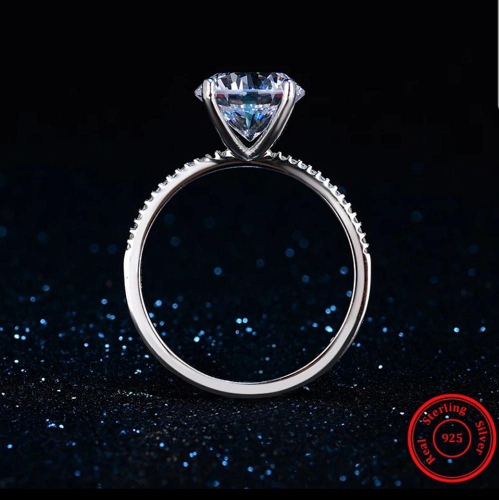 3 carat Solitaire Engagement Wedding Ring - Picture 5 of 7